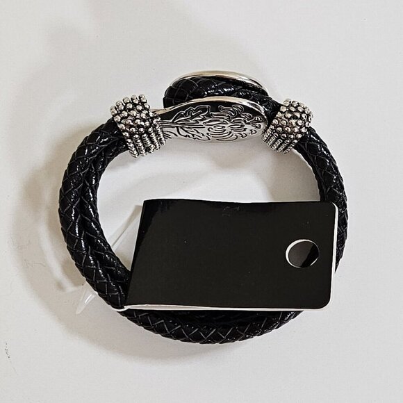 Copper Reflections Timber Wolf Bracelet Copper Metal Leather Native Art Unique - Picture 9 of 13